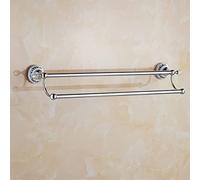 HXFFXHF Exquisite Bathroom Shelves European Style Towel Rack, Crystal Silver Bath Towel Rail, Storage Rack, Antique Bathroom Hardware Pendant Towel Bar (Color : Double Pole)