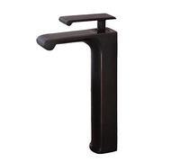 HXFFXHF Faucet Kitchen Tap Vintage Waterfall Faucet? Black All Bronze Thicken Basin Tap Cold Heat On The Basin Under The Basin Water- Tap Antique Brass Bathroom Vessel Sink Faucet, Hot and Cold Tap