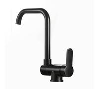 HXFFXHF faucets Sink for bar Farmhouse Commercial, Inner Rotating Folding Down hot Cold Water Single Handle Black Low Window Kitchen Mixer Faucet