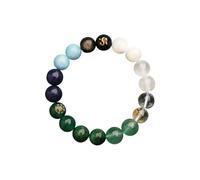 HXFFXHF Fengshui Five Elements Beaded Bracelets for Women Men, Natural Stones Crystal Bracelets for Wealth Luck, Stretch Bracelet for Meditation Release the Pressure Emotional Balance
