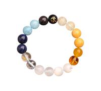 HXFFXHF Fengshui Five Elements Beaded Bracelets for Women Men, Natural Stones Crystal Bracelets for Wealth Luck, Stretch Bracelet for Meditation Release the Pressure Emotional Balance