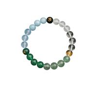 HXFFXHF Fengshui Five Elements Beaded Bracelets for Women Men, Natural Stones Crystal Bracelets for Wealth Luck, Stretch Bracelet for Meditation Release the Pressure Emotional Balance