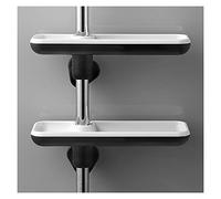 HXFFXHF Floating Shelves Faucet Rack Storage Rack,Bathroom Rack Spacesaver,Wall Storage Shelves Organizer,Hanging Holder,Set of 2 Shelves or 3 Shelves for Bathroom Storage (Color : Gris, Size : 2