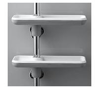 HXFFXHF Floating Shelves Faucet Rack Storage Rack,Bathroom Rack Spacesaver,Wall Storage Shelves Organizer,Hanging Holder,Set of 2 Shelves or 3 Shelves for Bathroom Storage (Color : Gris, Size : 2