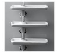 HXFFXHF Floating Shelves Faucet Rack Storage Rack，Bathroom Rack Spacesaver，Wall Storage Shelves Organizer，Hanging Holder，Set of 2 Shelves or 3 Shelves for Bathroom Storage (Color : Gris, Size : 2