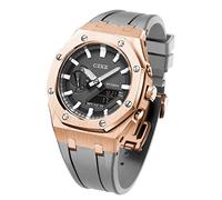 HXFFXHF For GA2100 GA2110 Mod Kits, Metal Watch Band Strap Bezel, Watch Modding Replacement Accessories Set Rose Gold Case Silver Nails