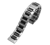HXFFXHF For women man Ceramic Bracelet stainless steel combination watchband 12 14 15 16 18 20 22mm strap fashion watch wristwatch band