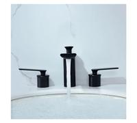 HXFFXHF fyfgnb Polished Installation Bathroom Sink Three-Hole Double Handle hot and Cold Water Faucet(Rose Gold)