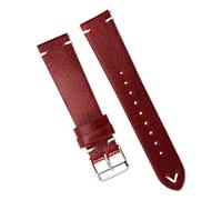 HXFFXHF Genuine Retro Leather Watch Strap 18mm 20mm 22mm Watchband Handmade Wristband Quick Release Man Watch Accessories(Black,19mm)