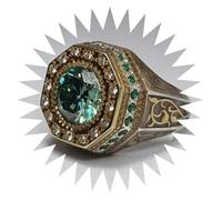 HXFFXHF Girl Products rings ring jewellery women men promise wedding pop retro totem two tone ring Gifts