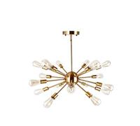 HXFFXHF Gold Chandeliers Ceiling Pendant Lighting Fixture Chandelier Nordic Postmodern Hanging Lamp Vintage Pendant Light Hanging Lamp MetalE27 Light Socket (Size18-Lights) Interesting