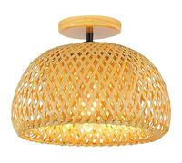 HXFFXHF Handmade Ceiling Lights,Southeast Asian Style Semi Flush Mount Ceiling Lamp,Restaurant Asia Decoration E27 Ceiling Chandelier, Close to Ceiling Fixtures,for Living Room,Bedroom