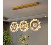 HXFFXHF Home DecorationPendant Lights, Luxury Crystal Living Chandelier, Dining Room Pendant Lamp, Ceiling Light, Indoor Lighting(1 Heads,Gold_Cold White)