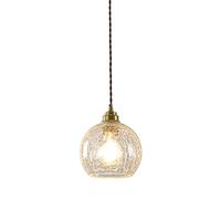 HXFFXHF Japanese Style Cracked Glass Pendant Lighting Fixture Globe Adjustable Hanging Lamp for Modern Entrance Bay Window Bar Table Ceiling Light Chandelier Made in China Produced in China