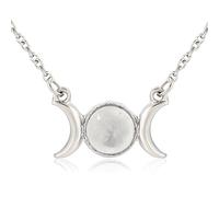 HXFFXHF jewelry Crystal Birthstone Triple Moon Goddess for Women Men Girls, Dianty Crescent Moon Phase Healing Chakra s Birthday Gifts for Mother Sister Friends Jewelry for girls