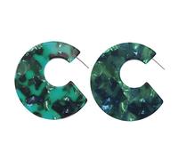 HXFFXHF jewelry for women Women Silver Earrings, Women C Shape Acrylic Hoop Earrings Trendy Brand Temperament Jewelry Bijoux For Christmas Day Gift Gifts For Girlfriend, Wife, Sister, Daughter, Mother