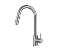 HXFFXHF Kitchen Faucet Pull Out Brushed Nickle Sensor Stainless Steel Black Smart Induction Mixed Tap Touch Control Sink Tap(Matte Black,Smart Touch)