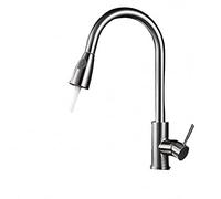 HXFFXHF Kitchen Faucets Silver Single Handle Pull Out Kitchen Tap Single Hole Handle Swivel 360 Degree Water Mixer Tap(Black1)