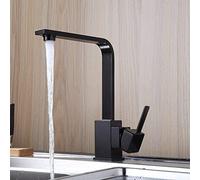 HXFFXHF Kitchen Mixer Tap Kitchen Sink Spray Mixer Tap Faucet, Black