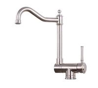 HXFFXHF Kitchen Taps Inside Window Kitchen Sink Tap Brushed 304 Stainless Steel Hot and Cold 360° Rotation Single Hole Kitchen Sink Faucet