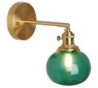 HXFFXHF lamp American Modern Glass Wall Lamps with E26/E27 Base Wall Sconces Creativity Entrance Stairs Corridor Wall Light for Background Wall Bedroom Bedside Room(Blue) lamp