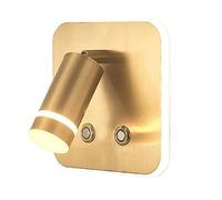 HXFFXHF lamp Modern Creative Touch Metal Wall Lamps Gold Personality Stairs Corridor Wall Sconces LED Light Source Three-Color Dimmable Wall Light for Ackground Wall Dining Room Home