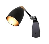 HXFFXHF lamp Modern Simple Iron Art Wall Lamps Adjustable Direction Bedroom Bedside Wall Sconces with E26/E27 Base Solid Wood Wall Light for Clothing Store Living Room Corridor(Black) lamp