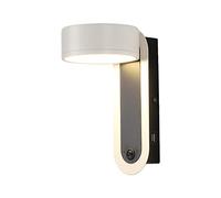 HXFFXHF Lamps, Minimalist Headboard Reading Wall Light with Switch + USB Socket, Metal Lamp Body + Acrylic Lampshade Wall Sconce, Living Room Sofa Next to Decorative Lighting Wall Lamps