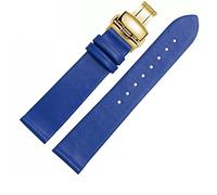HXFFXHF Leather Watch Strap for Men and Women -Thin Soft Buckle Accessories Thin Plain Grain Watch Chain(D,19mm)