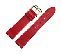 HXFFXHF Leather Watch Strap for Men and Women -Thin Soft Buckle Accessories Thin Plain Grain Watch Chain(16mm)