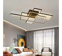 HXFFXHF LED Ceiling Light Dimmable Living Room Lights Ceiling with Remote Control Modern Dining Room Kids Bedroom Kitchen Lights Chandeliers Rectangular Decor Pendant Light
