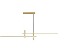 HXFFXHF LED Chandeliers Dimmable Linear Pendant Light Antique Gold Long Strip Ceiling Hanging Lamp Contemporary Black Lighting for Kitchen Island Dining Room Farmhouse Bar Re