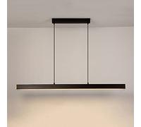 HXFFXHF LED Linear Pendant Light Long Strip Chandelier 31.5in Drop Ceiling Lamp, 30W 3 Color Mode Hanging Lighting Fixture Kitchen Island Lamps Home Decor Chandeliers