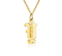 HXFFXHF Letter Necklaces for Women Personalized Necklaces Plated Initial Pendant Old English Name Necklaces A-Z Bridesmaid Gift for Girls