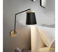 HXFFXHF Light Modern Wall Sconce, Wall Light Swing arm Wall Light Adjustable Wood Wall lamp, Modern Wall Sconce Lighting fixtures Bedroom Reading Lamps Compatible with Restaurant Living Room Bedroom