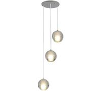 HXFFXHF Long During Light,Height Adjustable for Villa Chandelier Stairwell Living Room Dining Table Bedroom,Modern Minimalist Glass Balls Staircase Chandelier-Chrome 3t