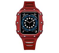 HXFFXHF Luxury Carbon Fiber Case For Series 8 41MM 45MM Band Modification Kit Bracelet For iWatch SE 8 7 6 5 40mm 44mm