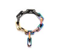 HXFFXHF Men's Bracelet Personality 316L Titanium Steel Surgery Bracelet Splicing Bracelet Press Buckle Boys Girls Universal Bracelet Bracelet Fashion Accessories