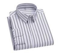 HXFFXHF Men's Dress Shirts Long Sleeve Wrinkle-Free Business Casual Button Down Shirt Formal Style Office Blouse