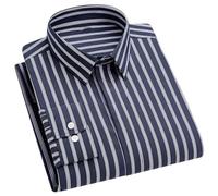 HXFFXHF Men's Dress Shirts Long Sleeve Wrinkle-Free Business Casual Button Down Shirt Formal Style Office Blouse