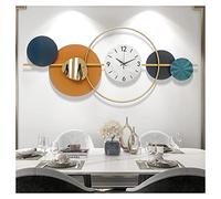 HXFFXHF Metal Large Round Wall Clocks - 3D Art Quartz Clock, Silent Non Ticking, Perfect for Living Room, Bedroom, Office - Elegant Home Decor