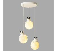HXFFXHF Milk Moon Planet Hanging Pendant Lightroom Single Ceiling Hanging Lamp 3-Light White Ball Cartoon Animal Nursery Chandelier forGirl Boy Bedroom Bedside Kindergarten