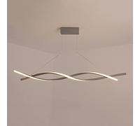 HXFFXHF Minimalist Spiral Pendant Light 47.24in LED Chandelier Ceiling Lamp, Linear Suspended Lighting Fixture Wave Hanging Chandeliers for Dining Room Kitchen Island Bedroom