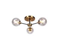 HXFFXHF Modern Art Sputnik Chandelier,Ceiling Light Molecular Ceiling Lamp with Globe Glass Shade Ceiling Lights Bar Ceiling Light Fixture Home Chandelier,Brown,6 Lights (Gray 3 Lights)