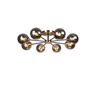 HXFFXHF Modern Art Sputnik Chandelier,Ceiling Light Molecular Ceiling Lamp with Globe Glass Shade Ceiling Lights Bar Ceiling Light Fixture Home Chandelier,Brown,6 Lights (Gray 3 Lights)