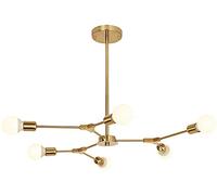 HXFFXHF Modern Craft Sputnik Chandelier,Chandelier,Light Atmosphere Living Room Restaurant Room Molecular Lamps Lighting,Decoration Lighting,Electroplating Gold,6 Lights (Electroplating Gold. 3