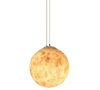 HXFFXHF Modern Globe Pendant Light Creative Planet Ceiling Chandelier 1-Light Fixture for Living Room Dining Room Bar Hotel Decoration Children's Room Moon Lamp Adjustable E27 Lighting Fix