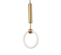 HXFFXHF Modern LED Pendant Light, LED Ring Hanging Lamp Height Adjustable Ceiling Chandelier for Dining Room Living Room Bedroom (Size : 30cm-32W) (20cm)