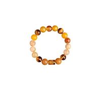 HXFFXHF Natural Stones Beaded Fengshui Bracelets, Energy Crystal Five Wealth Gods Protection Bracelets Attract Lucky Wealthy, White Crystal Stretch Bracelet for Men Women Relieve Stress