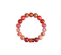HXFFXHF Natural Stones Beaded Fengshui Bracelets, Energy Crystal Five Wealth Gods Protection Bracelets Attract Lucky Wealthy, White Crystal Stretch Bracelet for Men Women Relieve Stress
